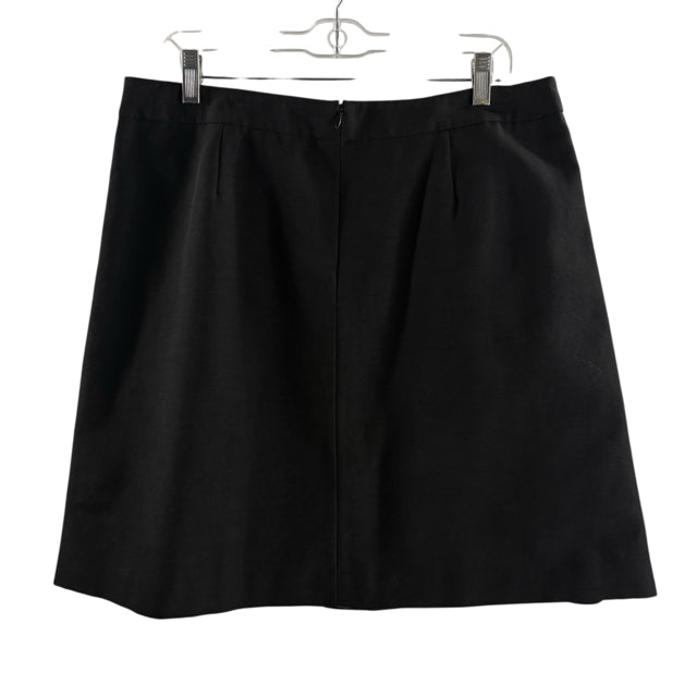 TALBOTS Size 14 PETITE Blk/BL/Green Knee Length Cotton Blend NWT SKIRT