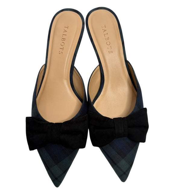 TALBOTS Size 9 Green/Blue Mule NEW! SHOE