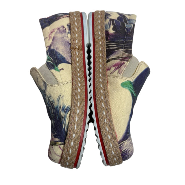GOBY Size 37 Cream/Multi Flats Canvas SHOE