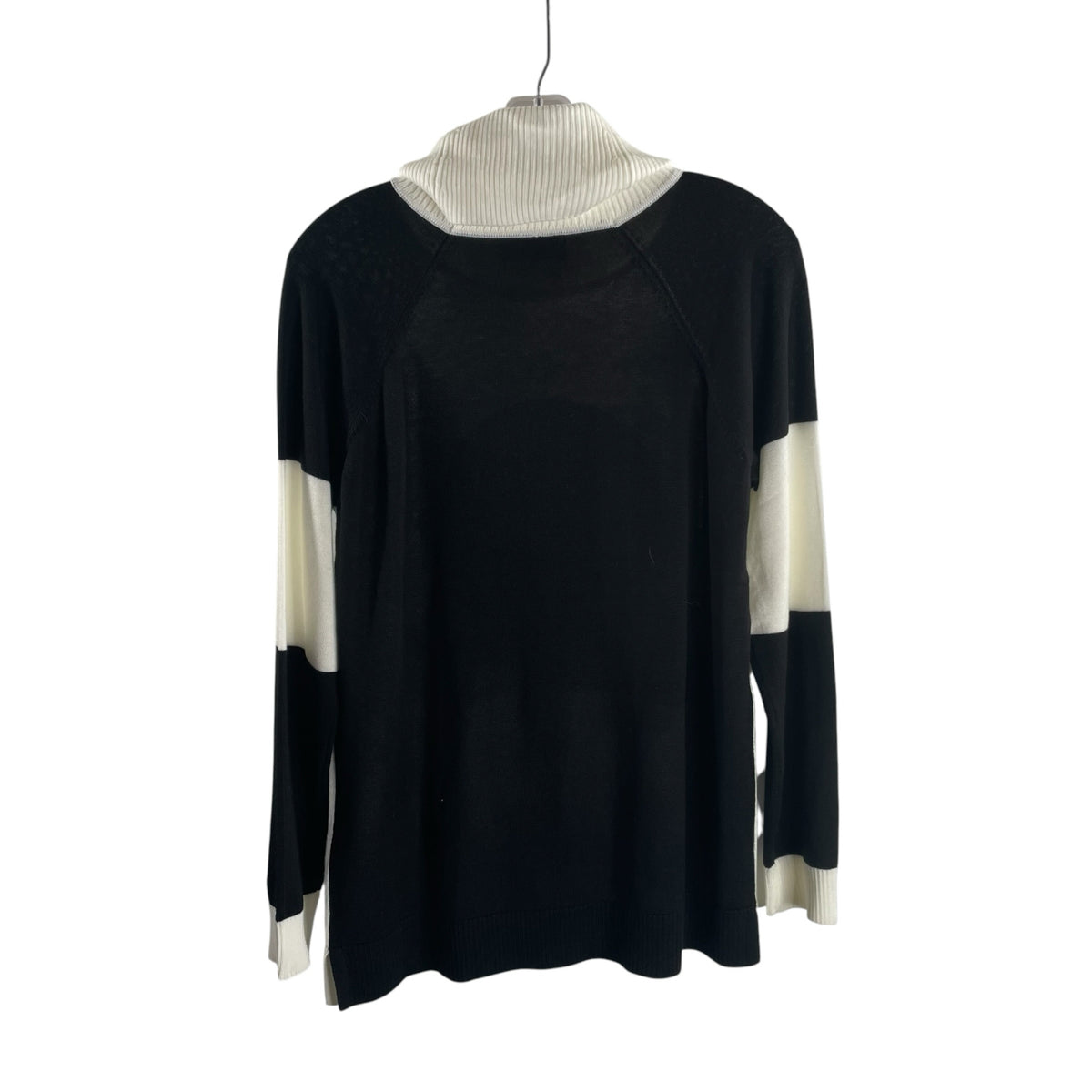 KARL LAGERFELD Size SMALL Black/White Sunglasses Long Sleeve Turtle Neck SWEATER