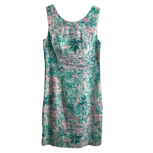 LILLY PULITZER Size 00 Pastel Print Sleeveless DRESS