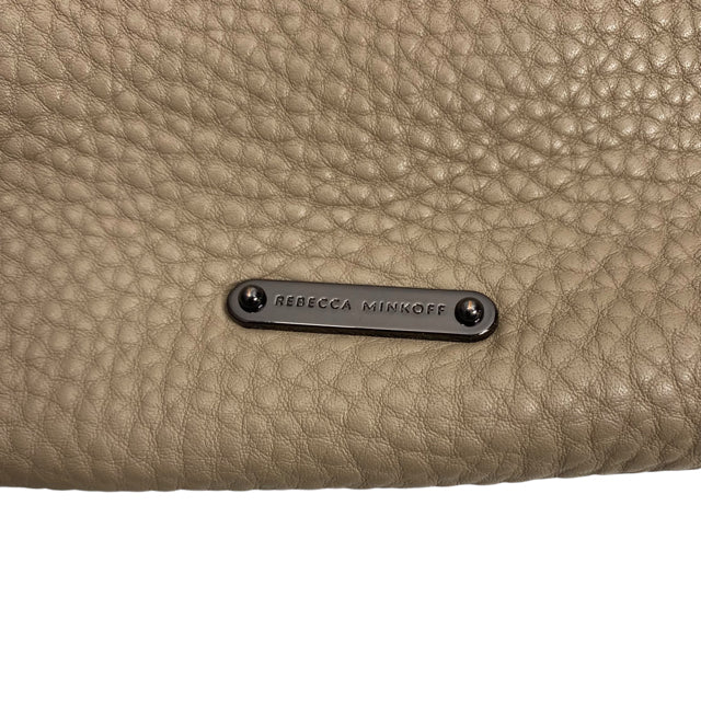 REBECCA MINKOFF Taupe Pebble Leather Crescent NWOT PURSE