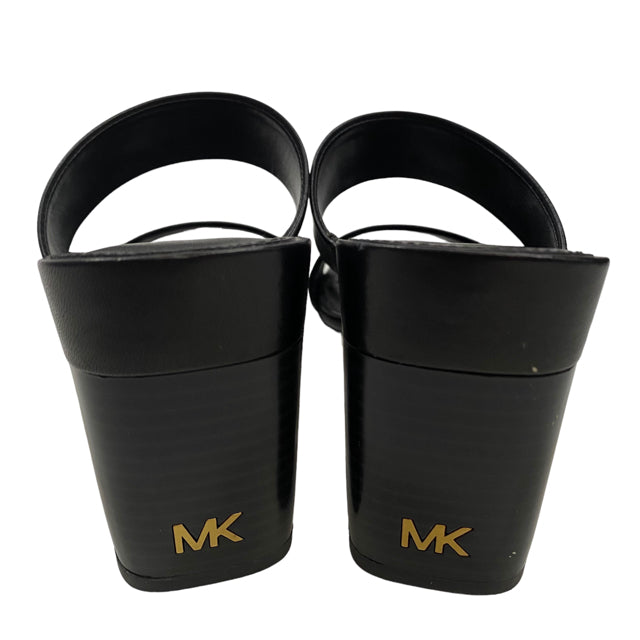 MICHAEL KORS Size 7 Black Sandal Leather NWOT SHOE