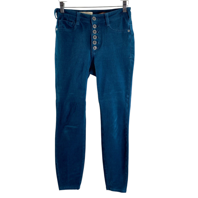 PILCRO Size 26 Teal Button Fly Corduroy PANTS