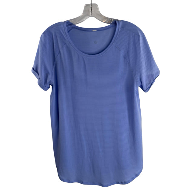 LULULEMON Size MED Light Blue Mesh ACTIVE TOP