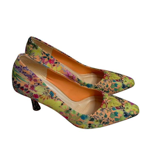 FRANCO SARTO Size 8 Yellow/Multi Pump SHOE