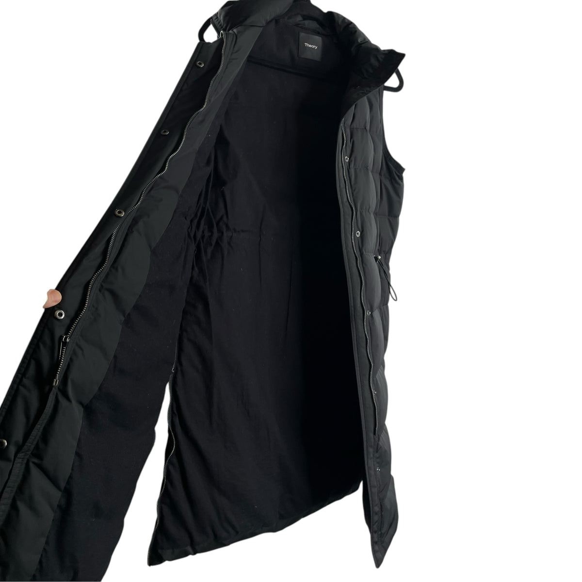THEORY Size MED Black Down VEST (OUTER)