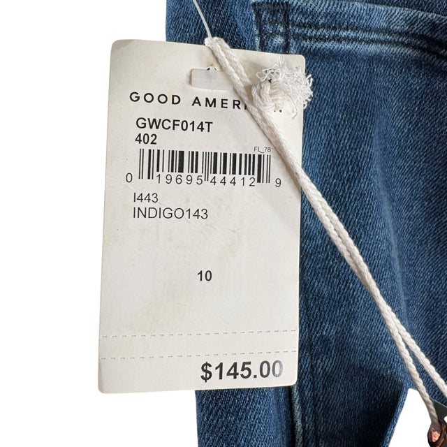 GOOD AMERICAN Size 10 Blue Waist Detail Denim NWT JEANS