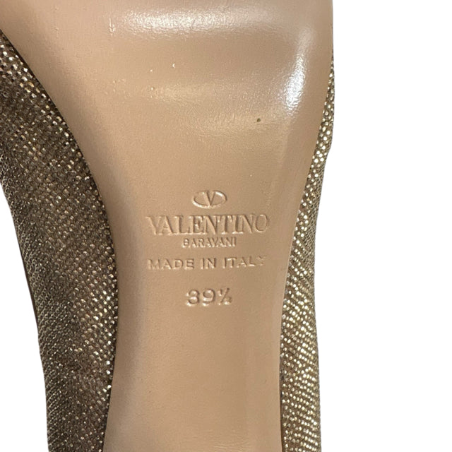 VALENTINO Size 39 Gold Evening NWT SHOE