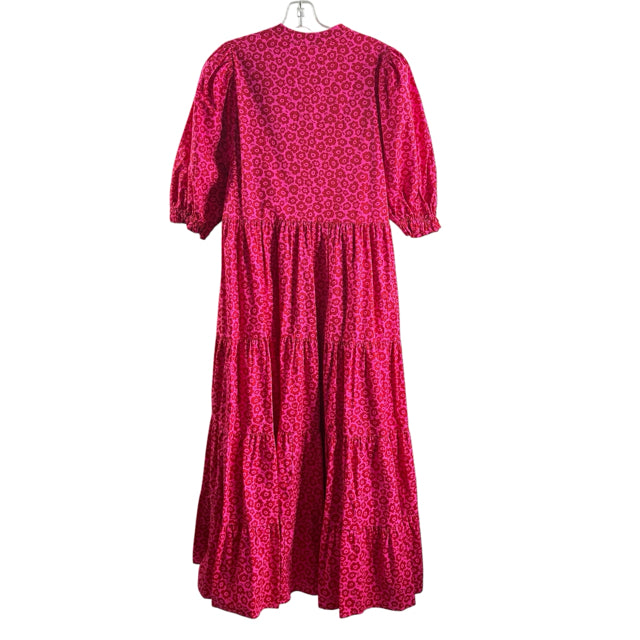 KARLIE Size SMALL Pink/Red Floral 3/4 Sleeve Cotton NWT DRESS