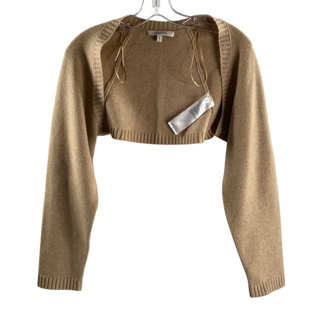 DOROTHEE SCHUMACHER Size SMALL Tan Long Sleeve Shrug Wool Blend SWEATER