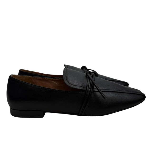 PAOLO Size 9 1/2 Black Loafer Leather SHOE