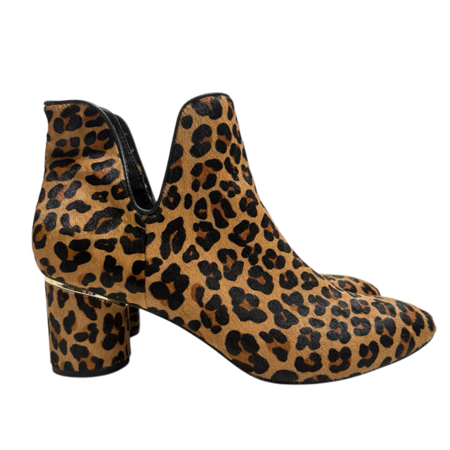 CHICOS Size 9 1/2 Brown/Black Ankle Haircalf SHOE