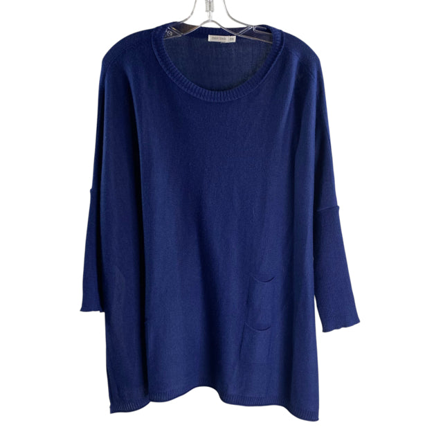 MER SEA Size ONE SIZE Dark Blue Pockets 3/4 Sleeve Oversize SWEATER