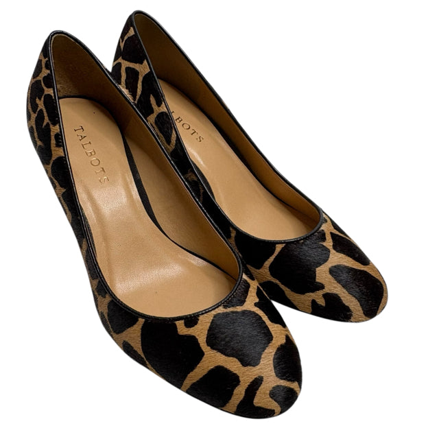 TALBOTS Size 9 Brown/Tan Pump Hair SHOE