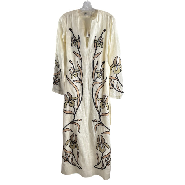 TORY BURCH Size 2 Natural Applique Long Sleeve NWT DRESS