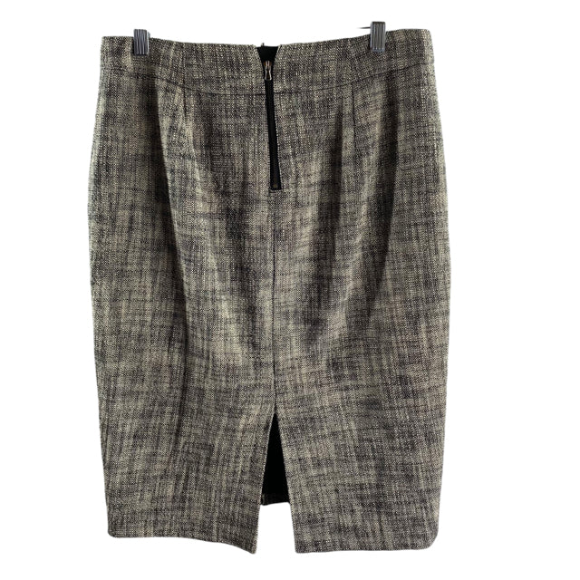 RACHEL ROY Size 8 Black Tweed Pencil Cotton Blend SKIRT