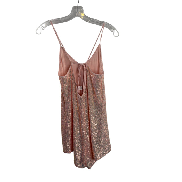 VIC SEC Size SMALL Pink Sequin Romper SHORTS