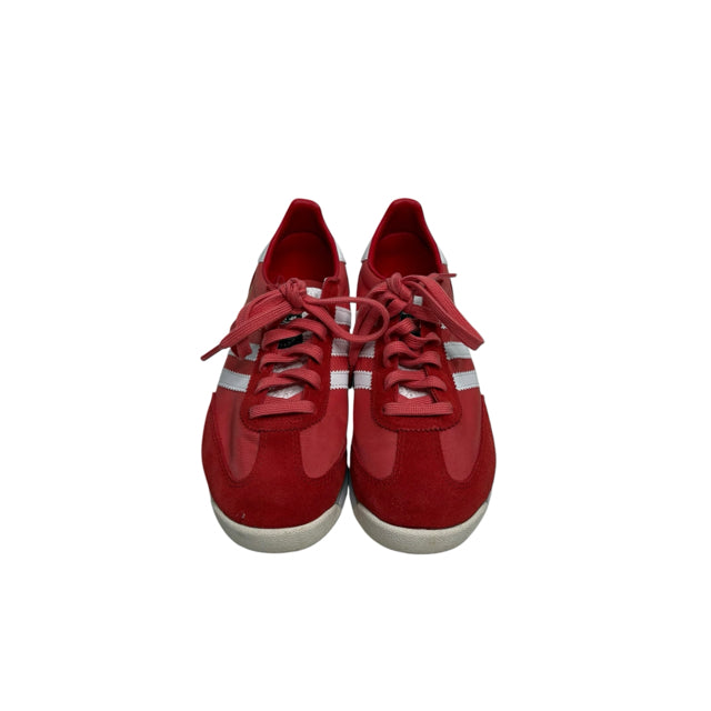 ADIDAS Size MEN'S 5 / WOMEN'S 6 Red/White Sneaker Suede SHOE