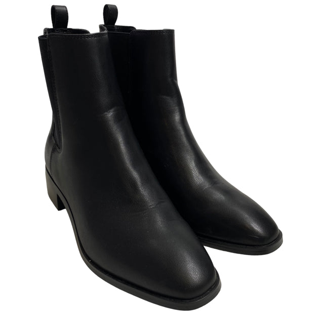 J CREW Size 8 1/2 Black Ankle Leather BOOT