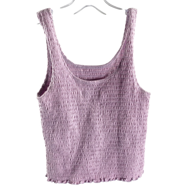 HOLLISTER Size X-SMALL Lavender Ruched Sleeveless Crop TOP