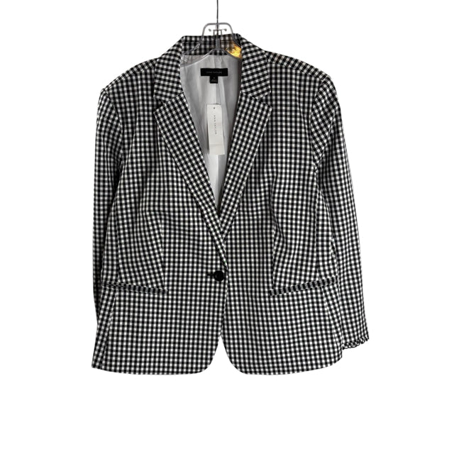 ANN T Size 18 B/W GINGHAM Long Sleeve NWT BLAZ / JKT
