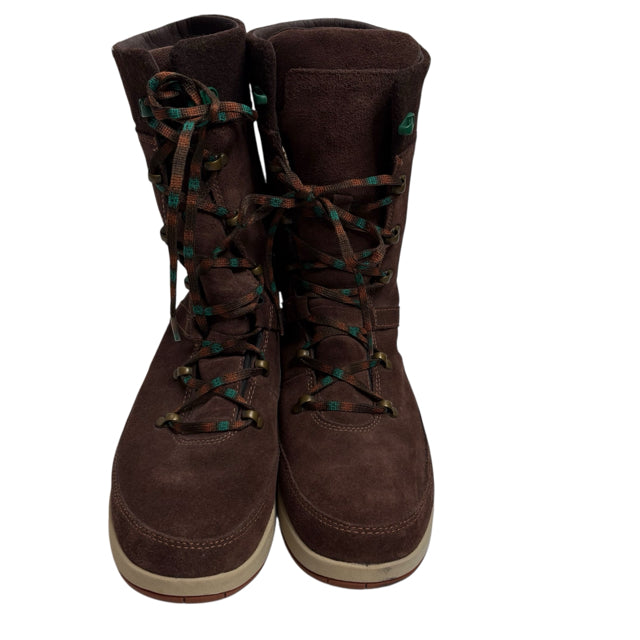 CHACO Size 10 Brown Laced Suede BOOT