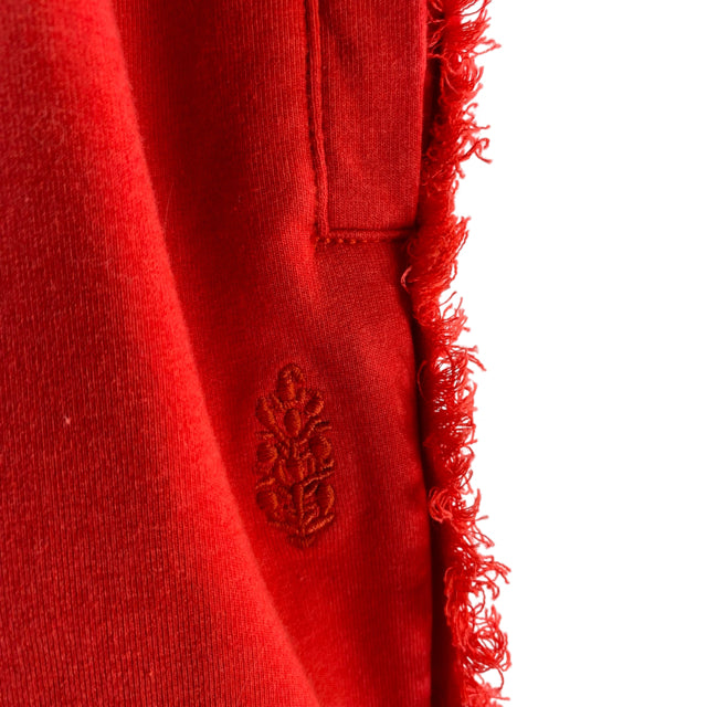 FP MOVEMENT Size X-SMALL Red Frayed Edge Cotton Blend ACTIVE PANT
