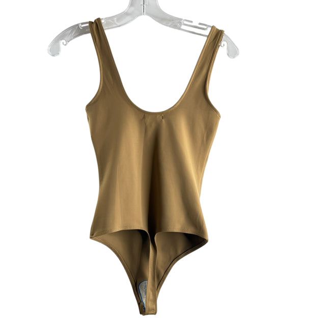 GOOD AMERICAN Size SMALL Tan Tank Bodysuit NWT TOP