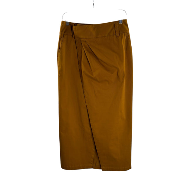 ANTHROPOLOGIE Size 10 Brown Knee Length Wrap NWT SKIRT