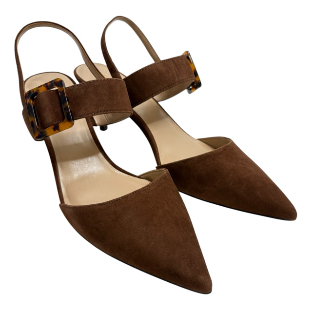 ANN T Size 9 Brown Sling Suede NWT SHOE