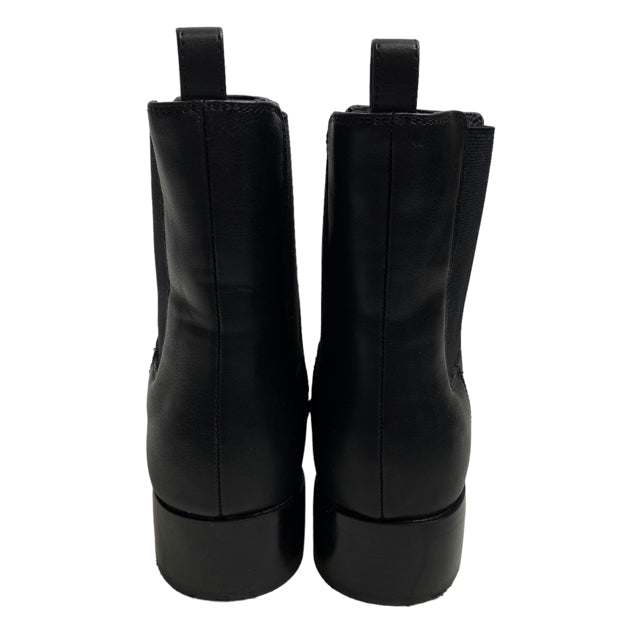 J CREW Size 8 1/2 Black Ankle Leather BOOT