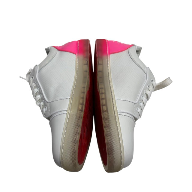 LOUBOUTIN Size 40 White/Pink Sneaker NEW - BOX SHOE