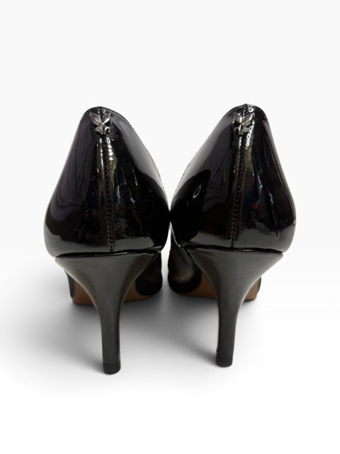 J RENEE Size 7 1/2 Red/Black Evening SHOE