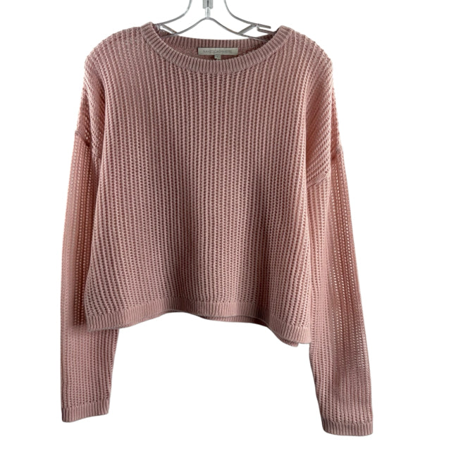 NAKED CASHMERE Size SMALL Pink Long Sleeve Loose Weave SWEATER