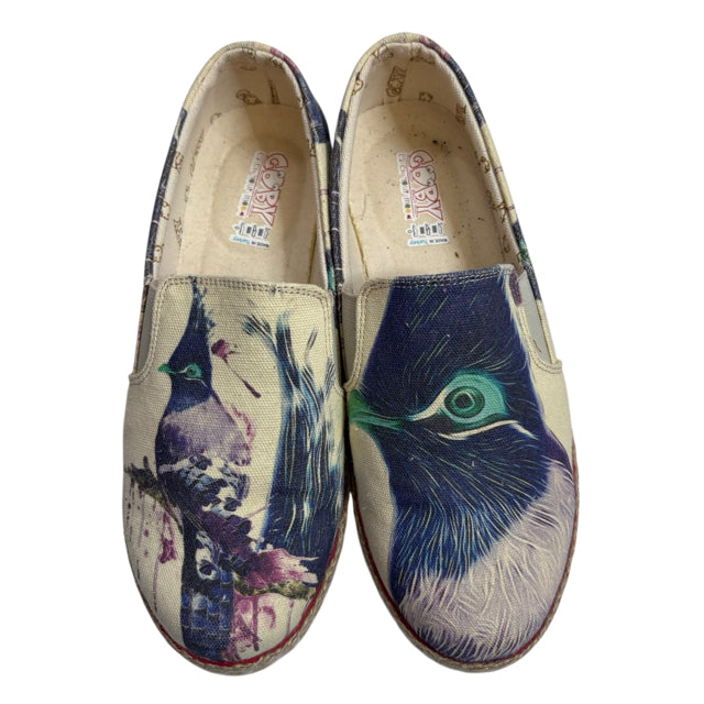 GOBY Size 37 Cream/Multi Flats Canvas SHOE