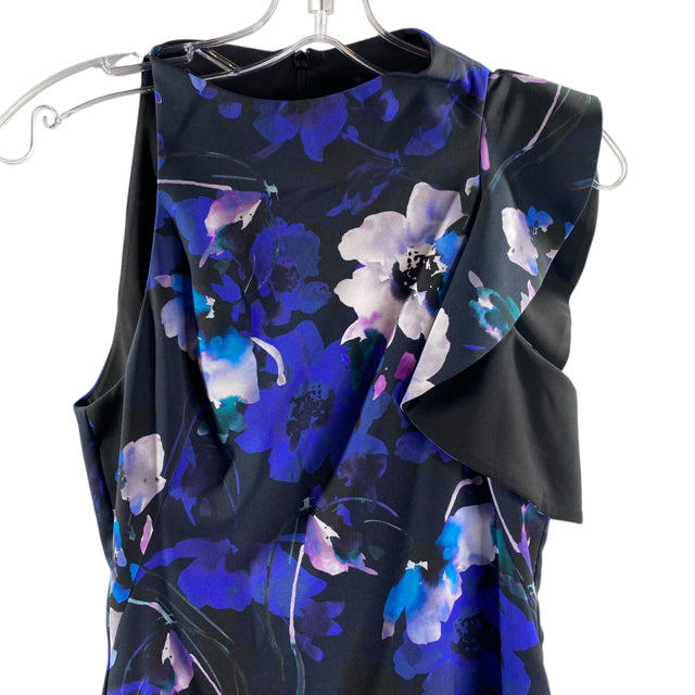 BLACK HALO Size 0 Black Floral Sleeveless Polyamide NWT DRESS