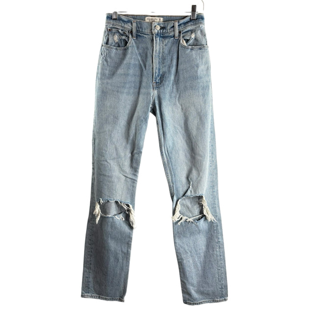 ABERCROMBIE & FITCH Size 26 Light Blue Distressed Denim JEANS