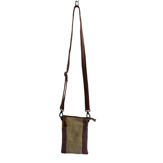 VINTAGE ADDICTION Mauve Fabric Cross Body PURSE