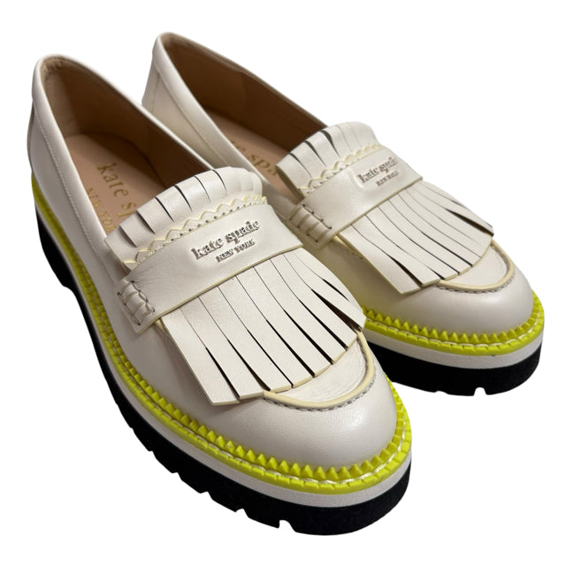 KATE SPADE Size 8 1/2 White Loafer NEW - BOX SHOE