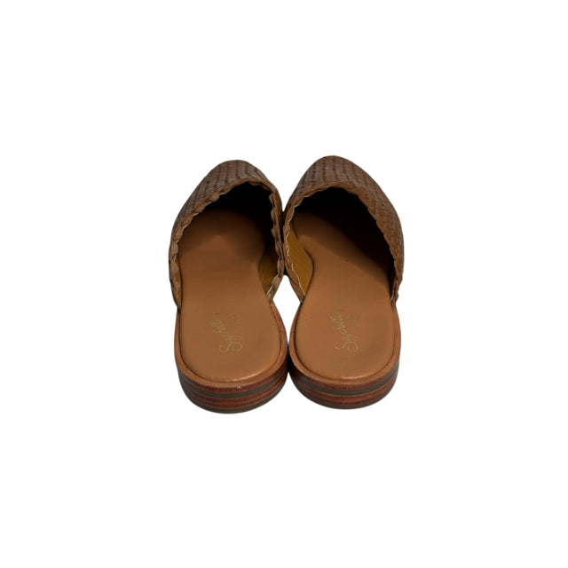 SEYCHELLES Size 11 Brown Mule Leather Weave NWOT SHOE