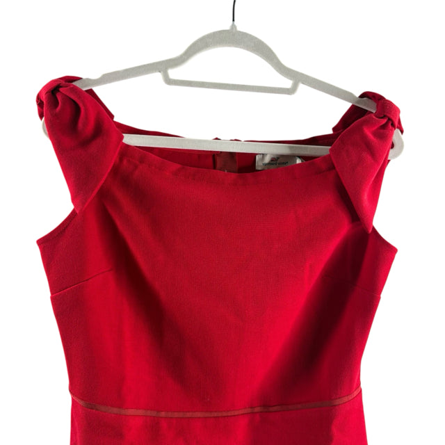 VINEYARD VINES Size 4 Red Bow Detail Sleeveless Polyester Blend NWT DRESS
