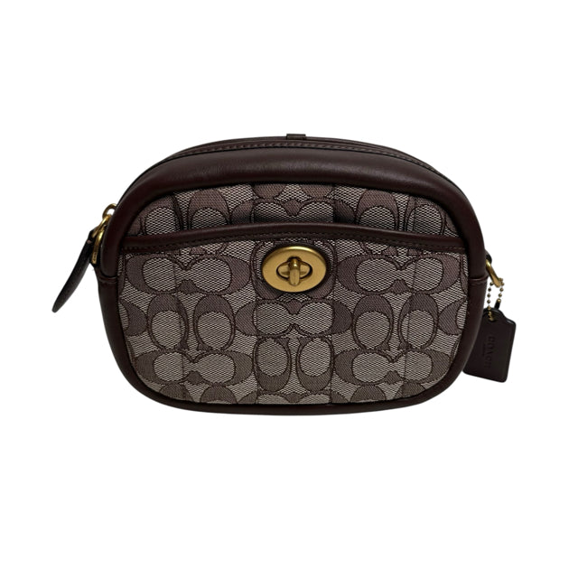 COACH Brown/Tan "C" print Quilted Cross Body NWT PURSE