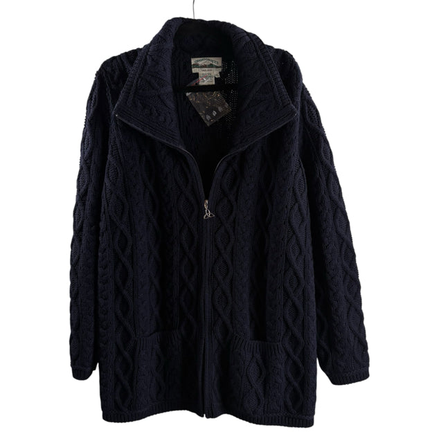 ARANCRAFTS Size X-LARGE Navy Long Sleeve NWT SWEATER