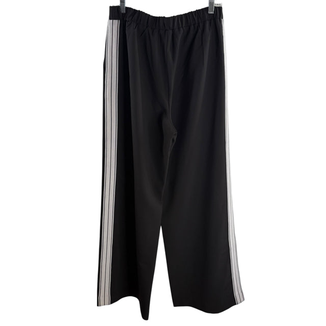 BISHOP & YOUNG Size X-LARGE B/W Side Stripe Wide Leg PANTS