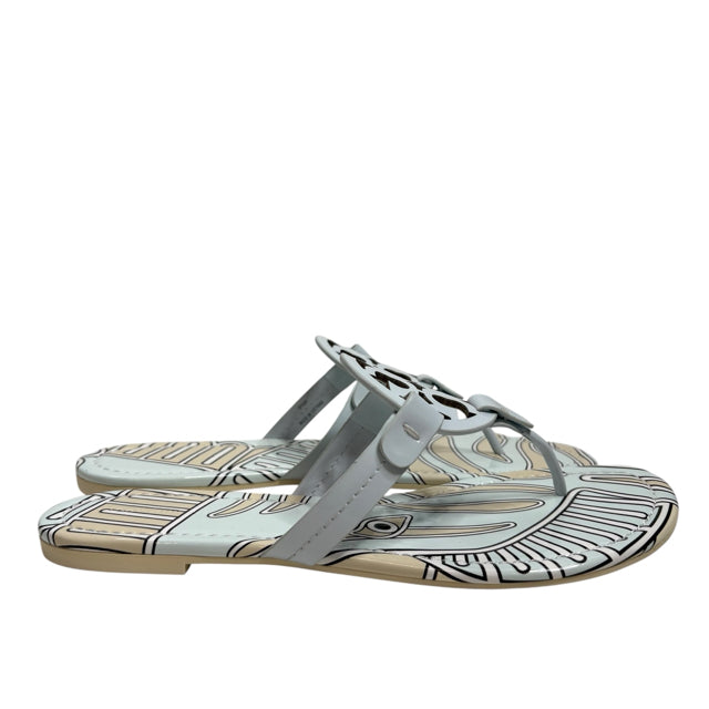 TORY BURCH Size 8 1/2 Gray Sandal NEW - BOX SHOE