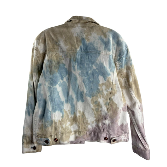 PILCRO Size SMALL Beige/Blue Tie Dye NWT JACKET