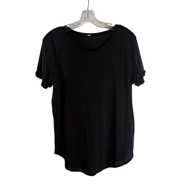 LULULEMON Size MED Black Mesh ACTIVE TOP
