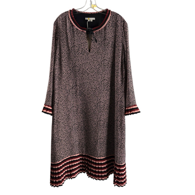 BODEN Size 18 LONG Black/Pink Dots Long Sleeve NWT DRESS