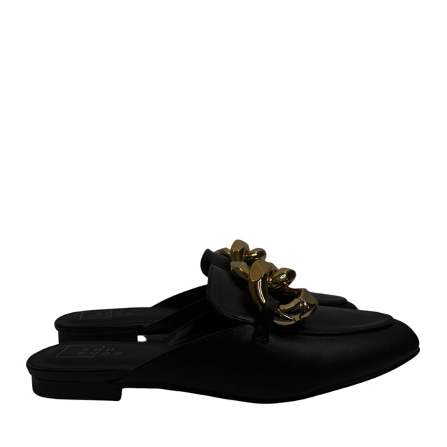 SHU SHOP Size 9 Black Slide Faux Leather NWOT SHOE
